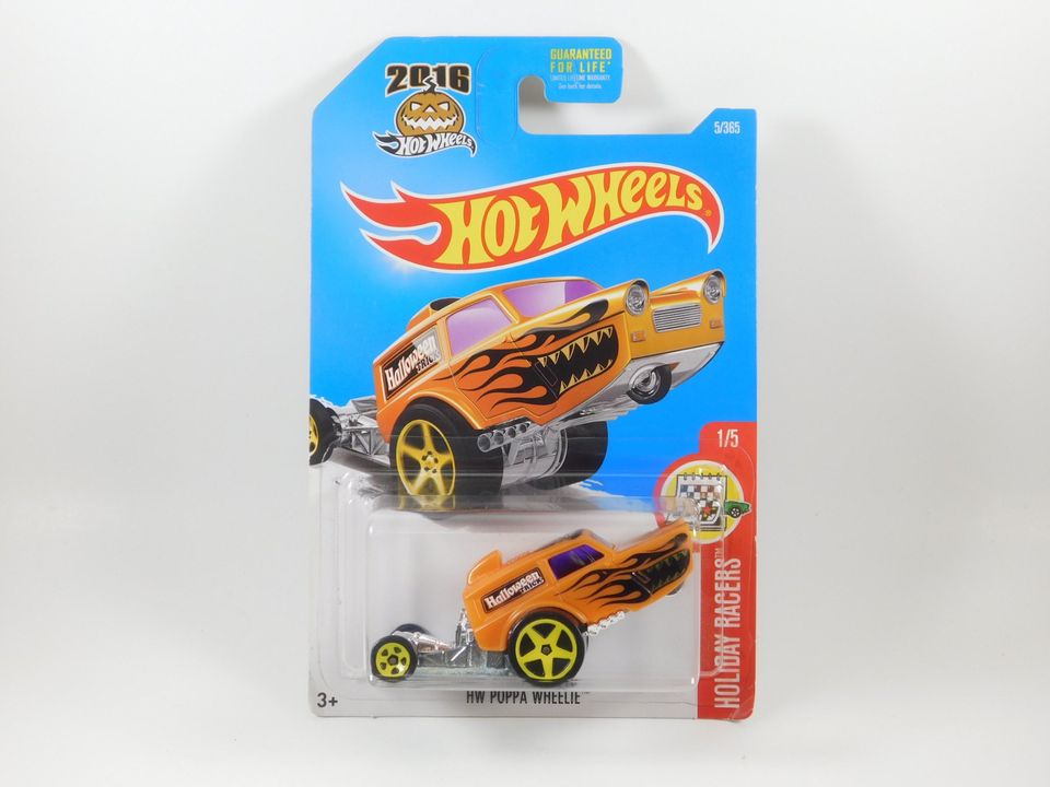 Hot Wheels 2016 Holiday Racers HW Poppa Wheelie Halloween Trick