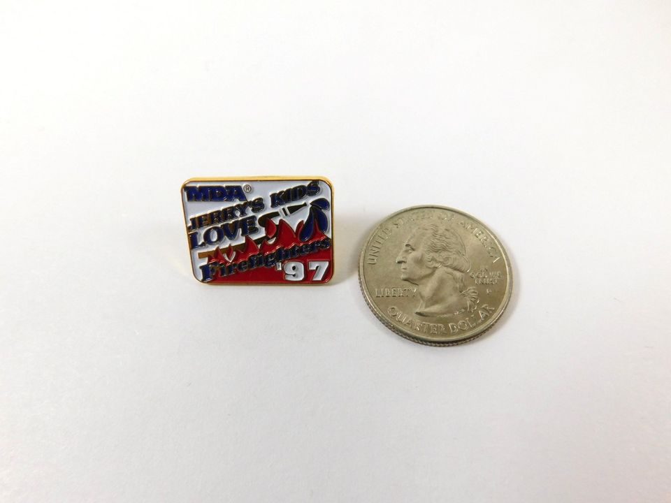 Lot of 6 MDA Jerry's Kids Love Firefighters 1997 Lapel Pins