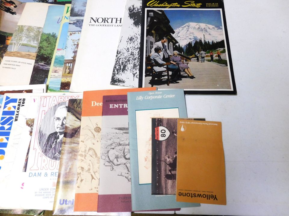 Lot of Over 50 Vintage US State Travel Guide Books