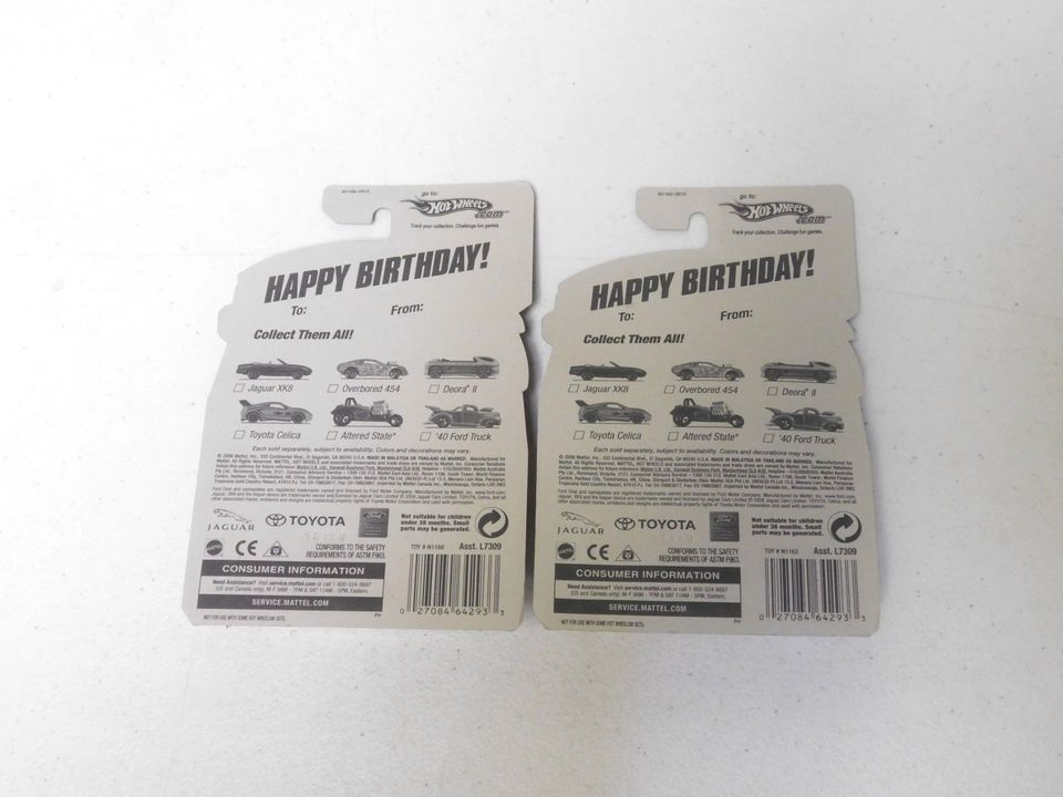 2 Hot Wheels Happy Birthday! Altered State and Overbored 454