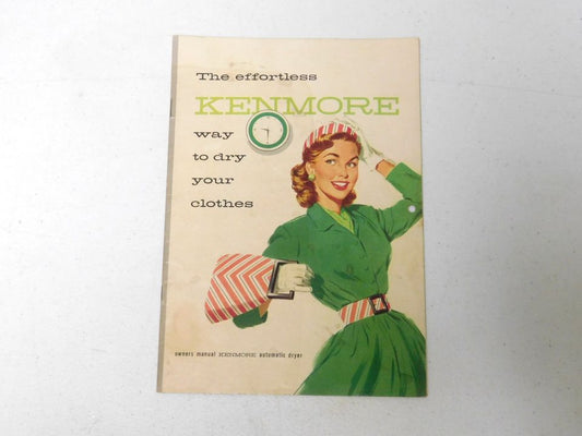 Vintage 1956 The Effortless Kenmore Way To Dry Your Clothes Book Manual