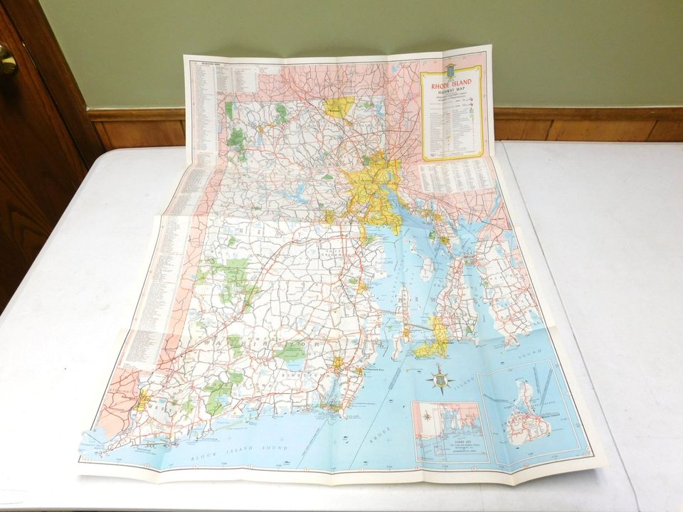 Vintage 1972-73 Rhode Island Official Highway Map