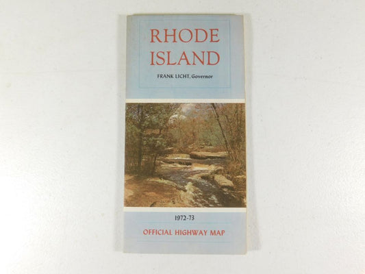 Vintage 1972-73 Rhode Island Official Highway Map