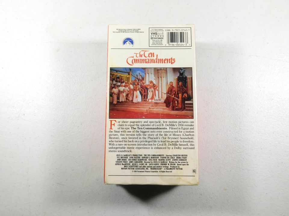 3 Christian VHS Movies Tapes The Ten Commandments, Judgment, He Chose the Nails