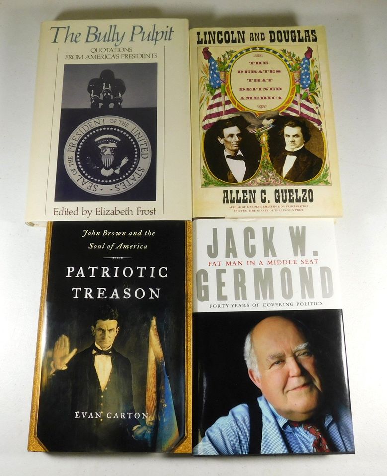 4 Political Books - The Bully Pulpit, Lincoln and Doublas, Patriotic Treason, Fat Man