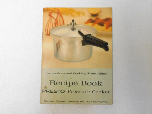 Vintage 1966 Presto Pressure Cooker Instructions and Cooking Time Tables Recipe Book