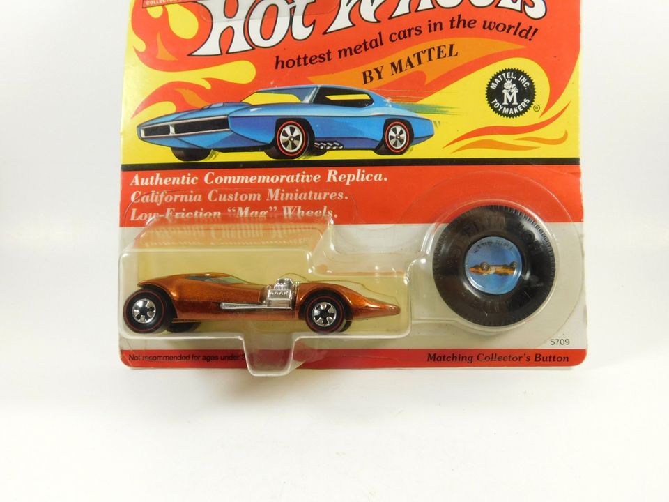 Hot Wheels 25th Anniversary Orange/Copper Twin Mill with Collector's Button