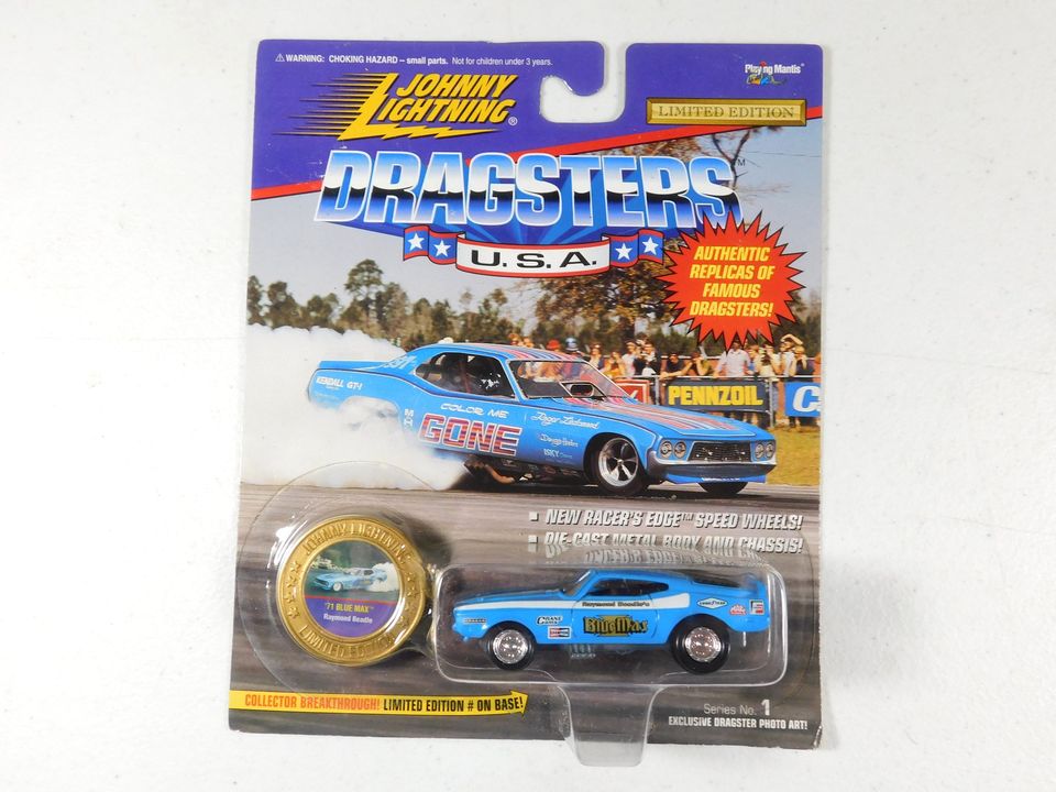 3 Johnny Lightning '71 Blue Max Raymond Beadle Dragsters USA Cars