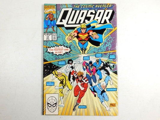 1990 Marvel Quasar The Cosmic Avenger Comic Book #17 Dec