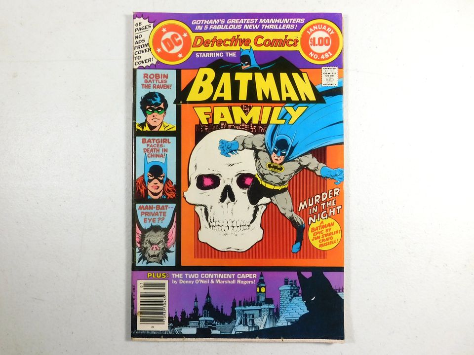 Vintage 1979 DC Batman Family "Murder in the Night" No. 481 January Comic Book