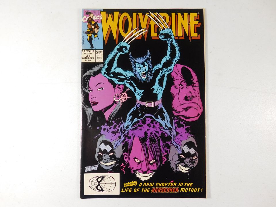 1990 Marvel Wolverine #31 Late Sept Comic Book