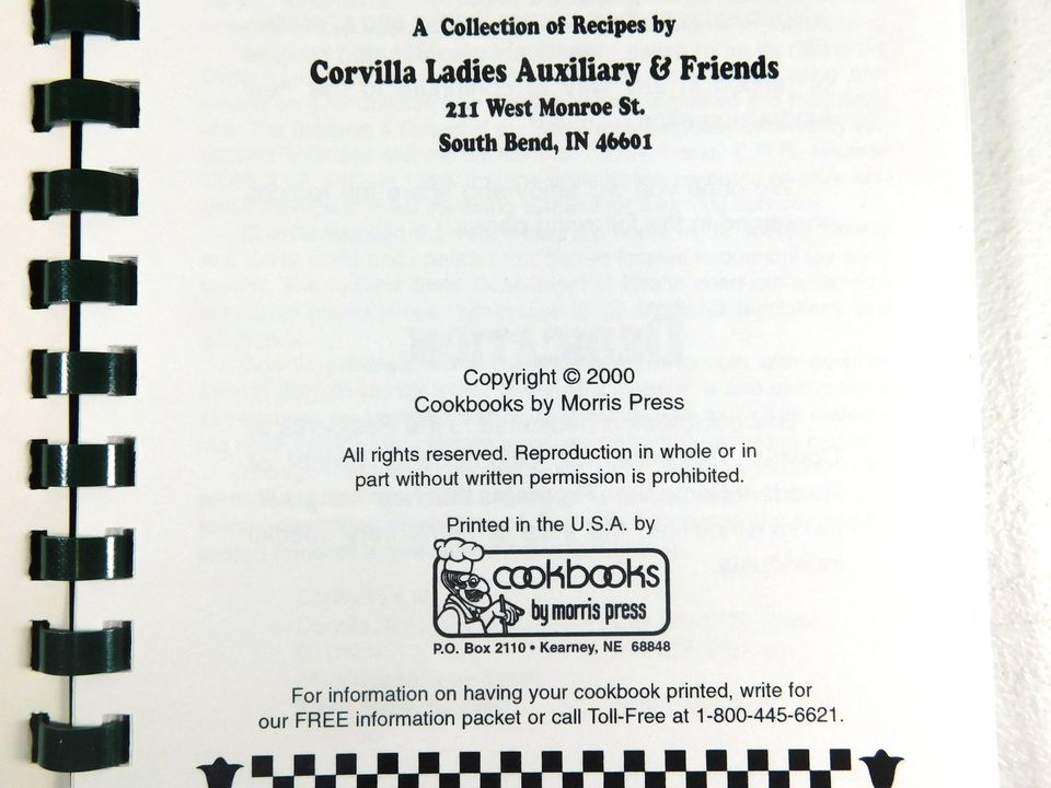 Recipes from the Heart: A collection from the Corvilla Ladies' Auxiliary & Friends Cookbook