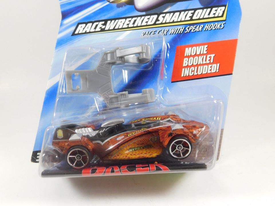 Hot Wheels Speed Racer Race-Wrecked Snake Oiler Race Car with Spear Hooks