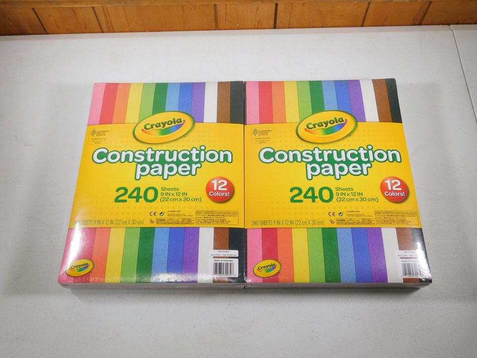 2 Packs Crayola Construction Paper 12 Colors