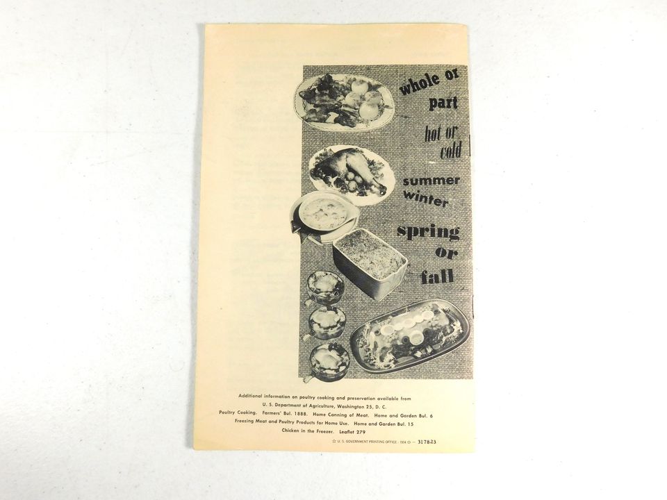 Vintage 1954 Turkey On The Table The Year Round Home and Garden Bulletin No. 45