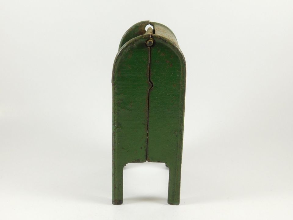 Vintage Green US Mail Green Metal Bank