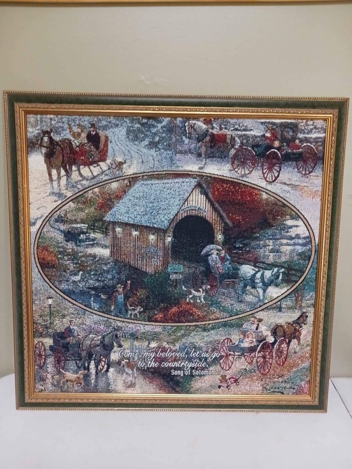 Thomas Kinkade Framed Fabric