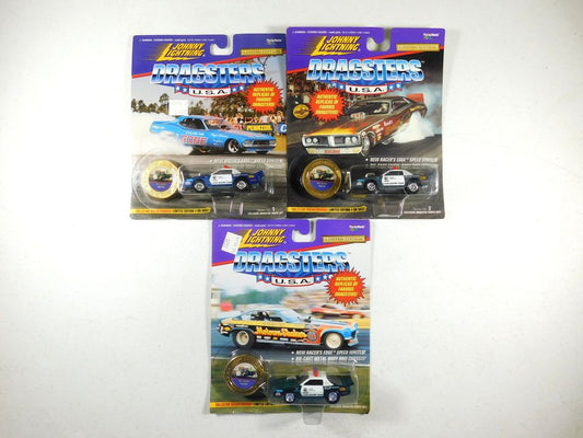 3 Johnny Lightning '92 L.A.P.D. Tony Foti Dragsters USA Cars