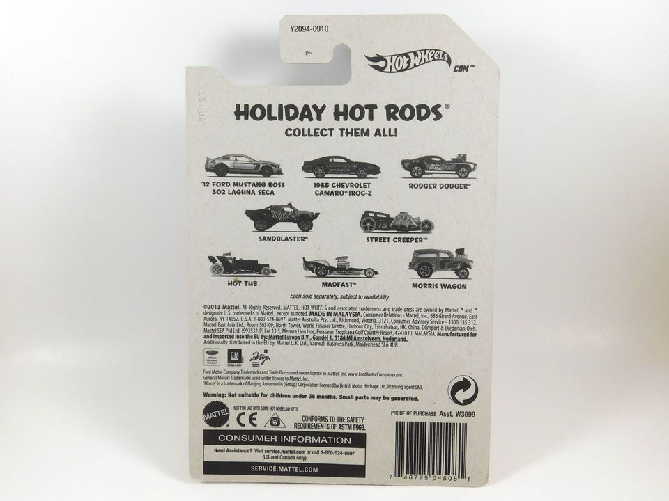 Hot Wheels Rodger Dodger 2013 Happy Holidays Holiday Hot Rods