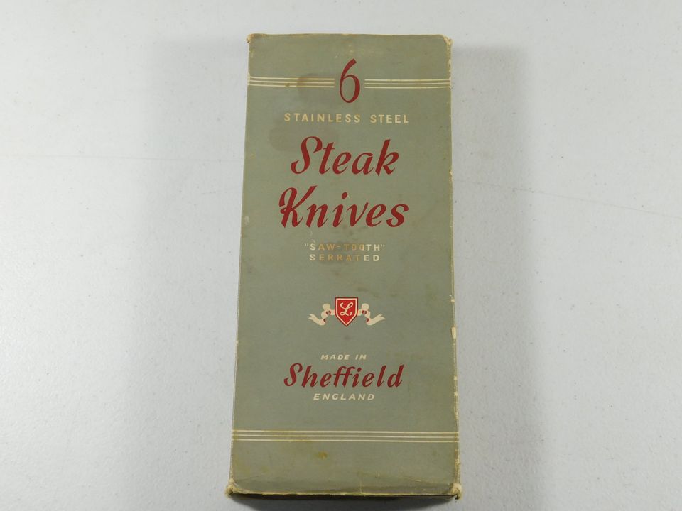 6 Vintage Sheffield Saw-Tooth Serrated Steak Knives