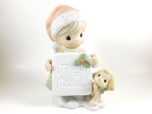 Precious Moments Merry Christmas Happy New Year Light Up Enesco Figurine 4003165