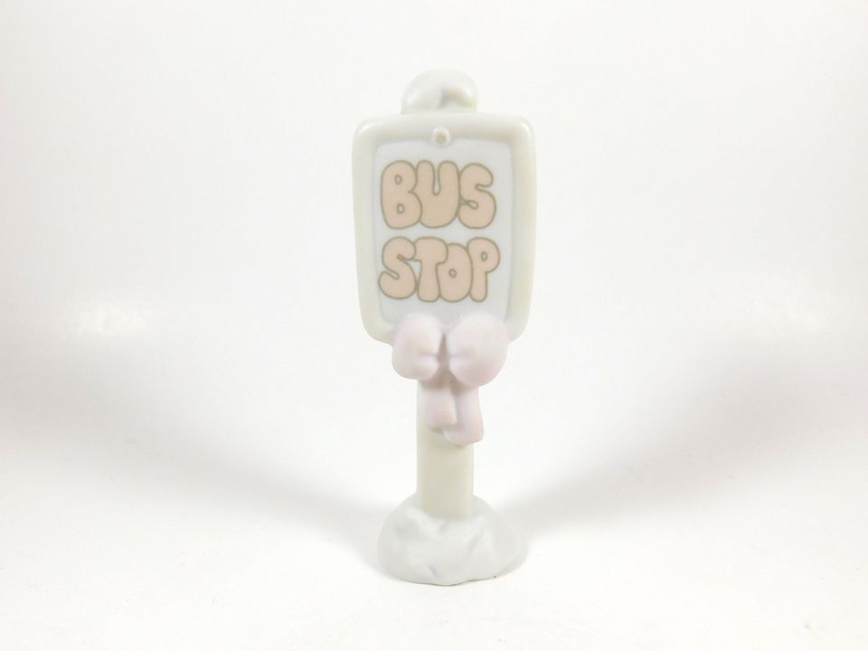 Precious Moments Bus Stop Sign Enesco Figurine 150207