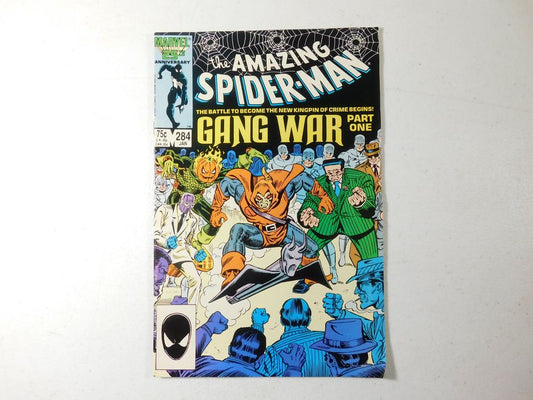 Vintage 1987 The Amazing Spider-Man Gang War Part One Marvel Comic Book #284 Jan