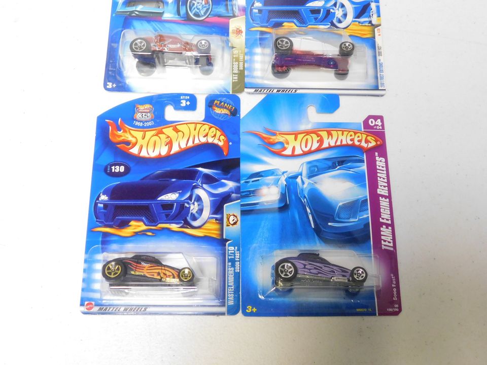 4 Hot Wheels Sooo Fast Color Variants