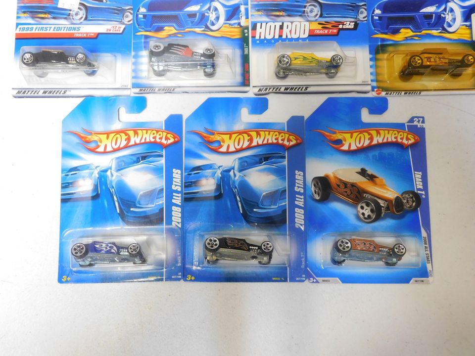 7 Hot Wheels Track T Cars Color Variants