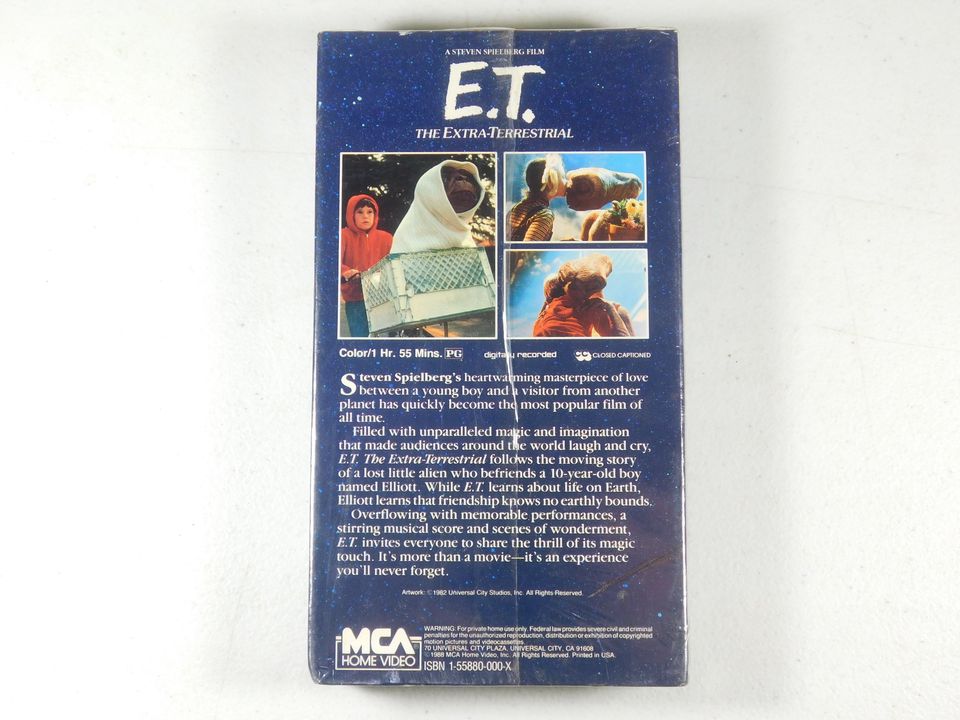 E.T. The Extra-Terrestrial Sealed VHS Tape