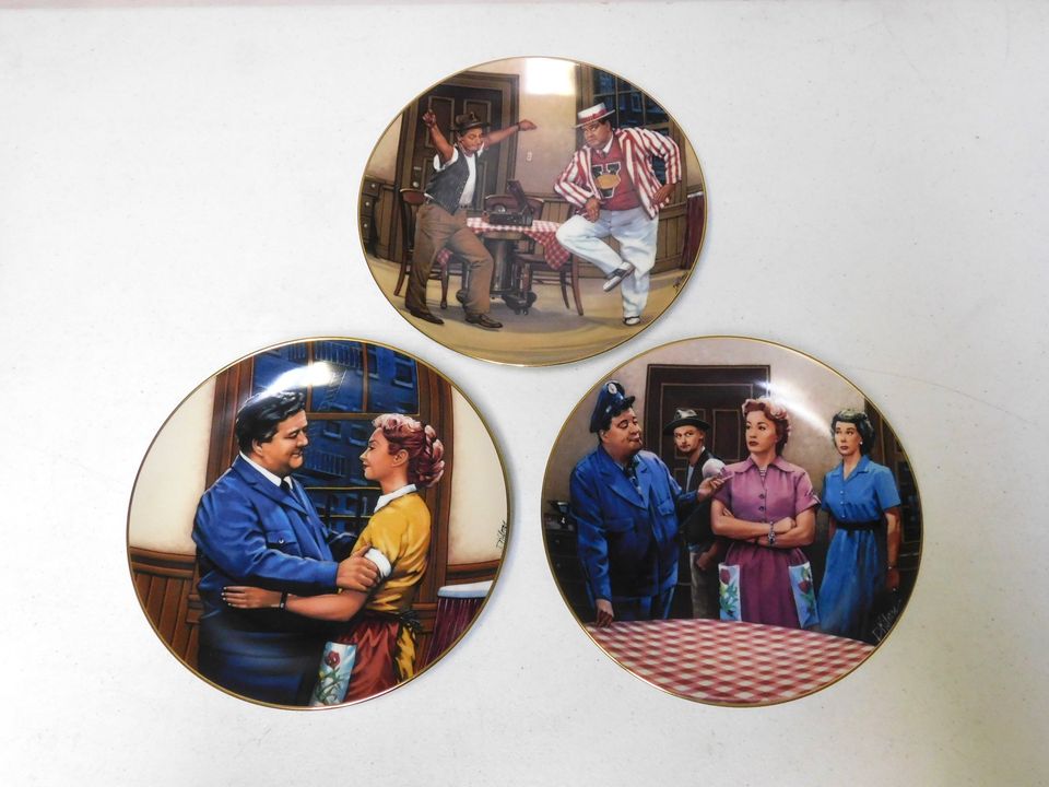 Set of 3 Honeymooners Collector Plates Hamilton Collection