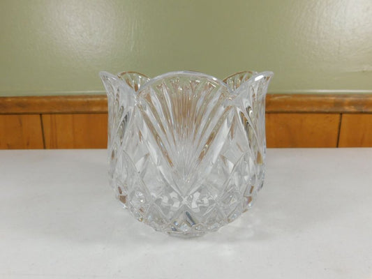 Vintage Crystal Tulip Bowl Vase