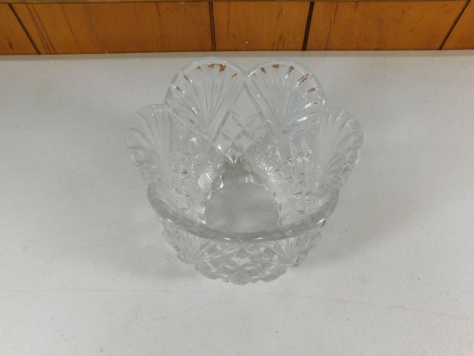 Vintage Crystal Tulip Bowl Vase