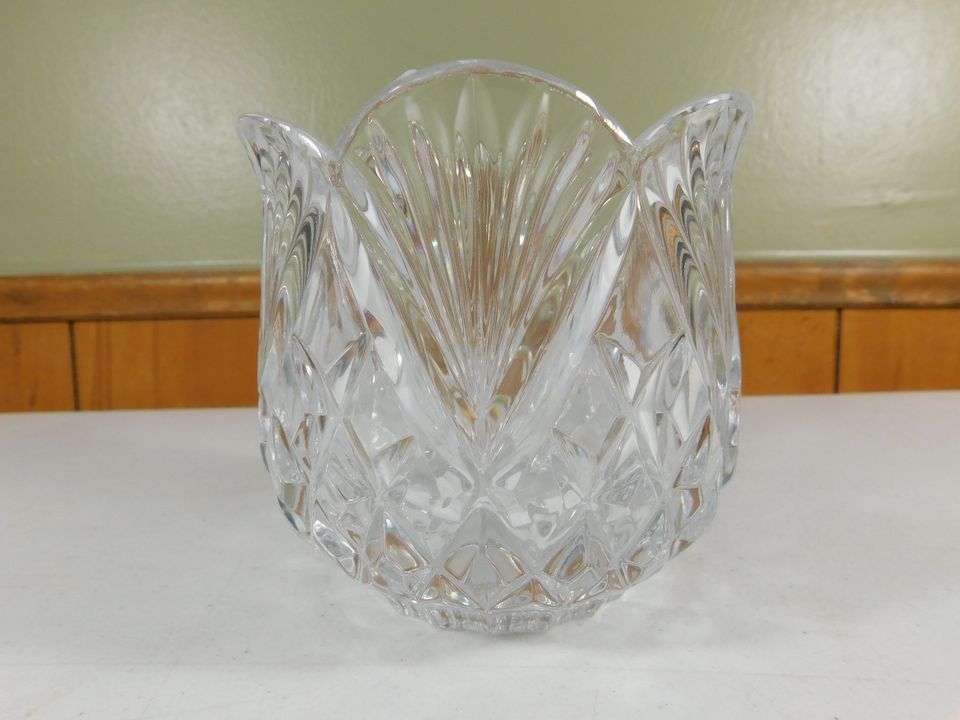 Vintage Crystal Tulip Bowl Vase