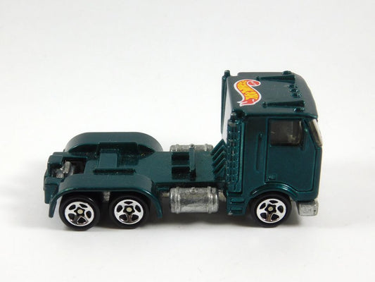 Vintage 1986 Hot Wheels Green Semi Cab