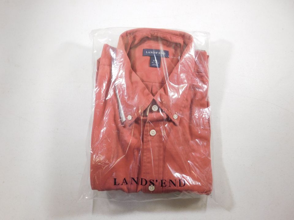 NOS Lands' End Men's Long Sleeve Twill Shirt XXL