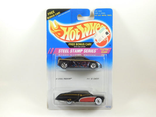 Hot Wheels 2 Pack Steel Passion and '57 Chevy Steel Stamp Series