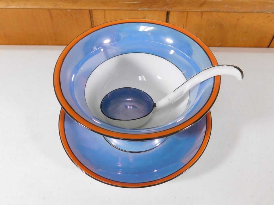 Noritake Condiment Set Bowl Plate Ladle