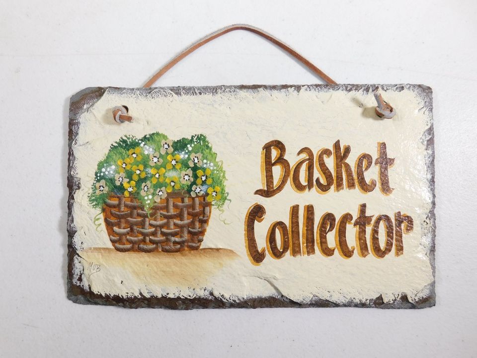 Slate Basket Collector Sign