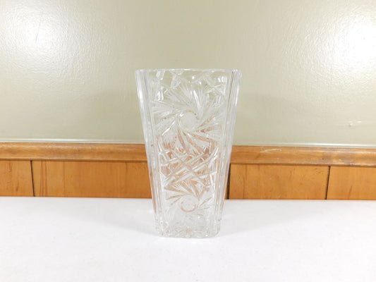 Star of David Cut Glass Crystal Vase