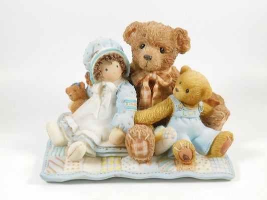 Cherished Teddies Elmer And Friends "Friends Are The Thread That Holds The Quilt Of Life Together"