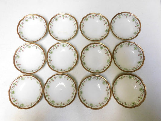 12 Vintage M Z Moritz Zdekauer Hand Painted Bowls