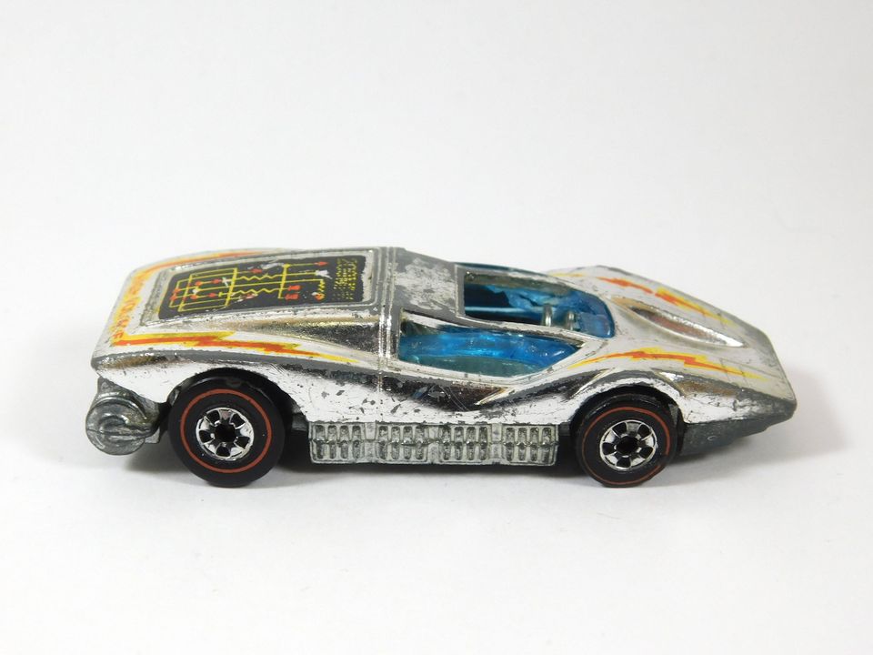 Vintage 1974 Hot Wheels Silver Large Charge (Broken Windshield)