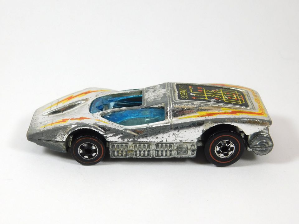 Vintage 1974 Hot Wheels Silver Large Charge (Broken Windshield)