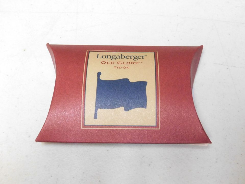 2 Longaberger Homestead Tie-ons Old Glory and Bee