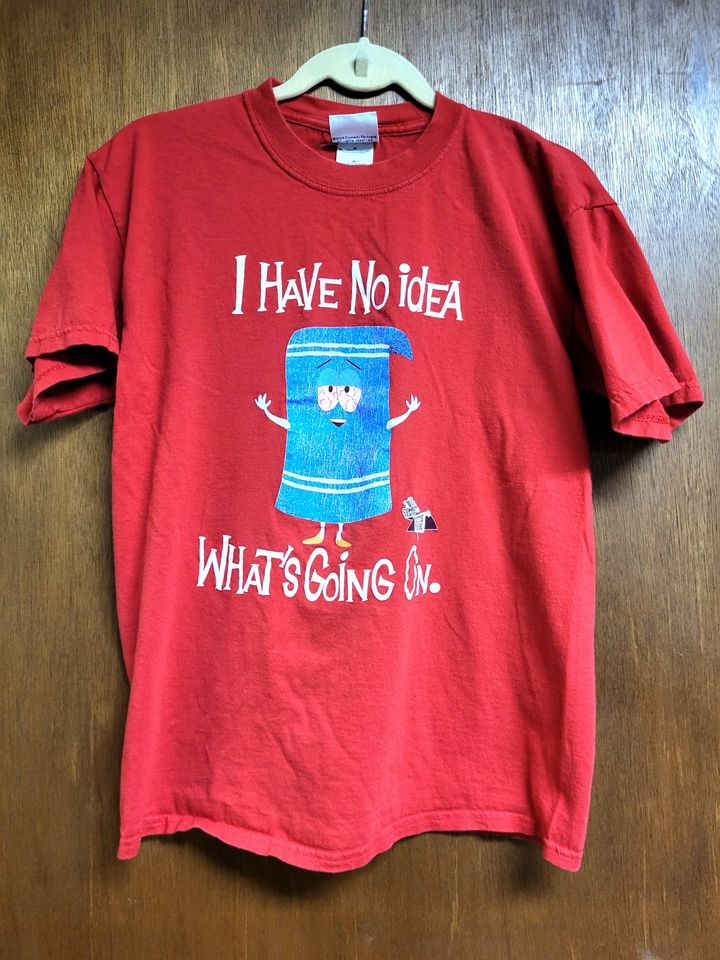 Red South Park Towelie "I Have No Idea What's Going On" Comedy Central T-Shirt Size Medium