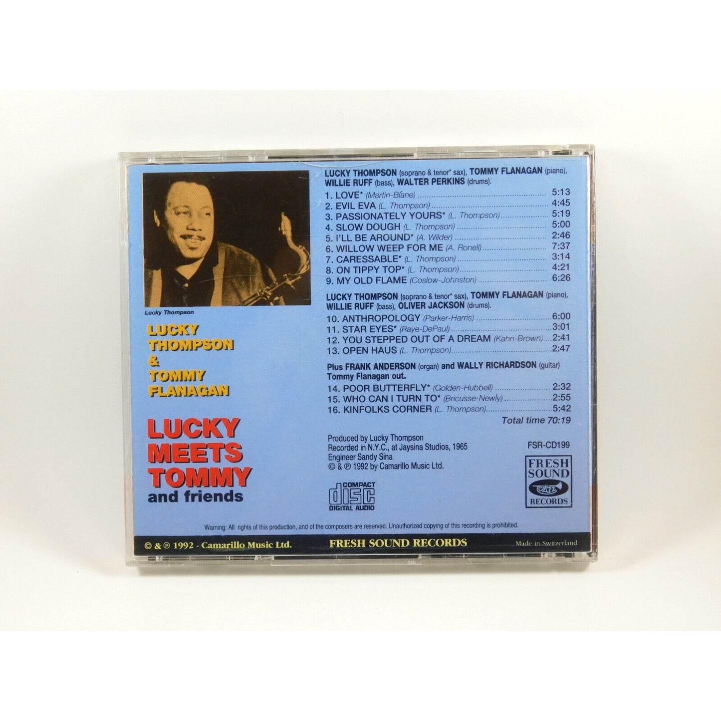 Lucky Thompson & Tommy Flanagan - Lucky Meets Tommy and Friends CD