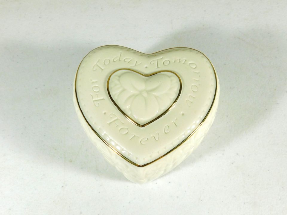 Classic Lenox For Today, Tomorrow, Forever Heart Shaped Musical Sentiment Box