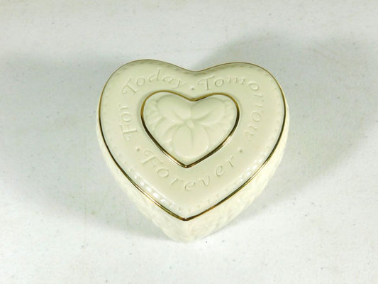 Classic Lenox For Today, Tomorrow, Forever Heart Shaped Musical Sentiment Box