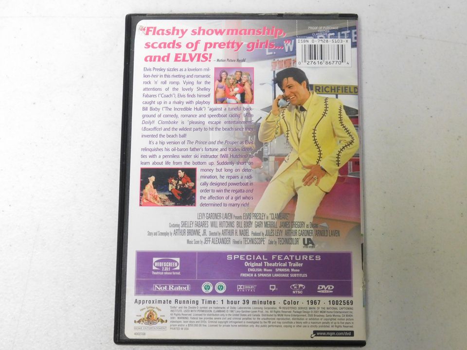 Elvis Presley Clambake DVD